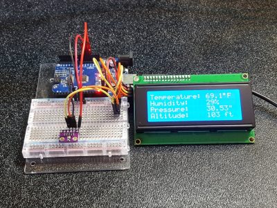 GY-BME280 Humidity Pressure Temperature Sensor Module - In Operation