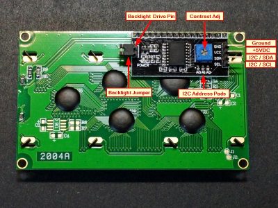 LCD2004 I2C Blue - Connections